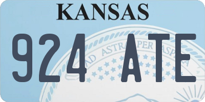 KS license plate 924ATE