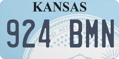 KS license plate 924BMN