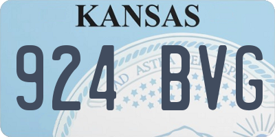 KS license plate 924BVG