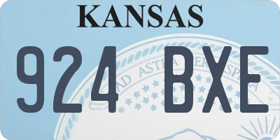 KS license plate 924BXE