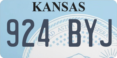KS license plate 924BYJ