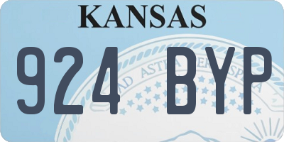 KS license plate 924BYP