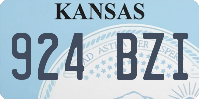 KS license plate 924BZI