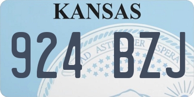 KS license plate 924BZJ