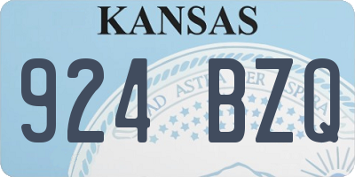 KS license plate 924BZQ