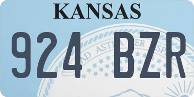 KS license plate 924BZR