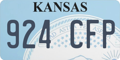 KS license plate 924CFP
