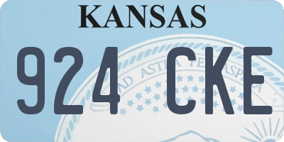 KS license plate 924CKE