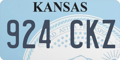 KS license plate 924CKZ