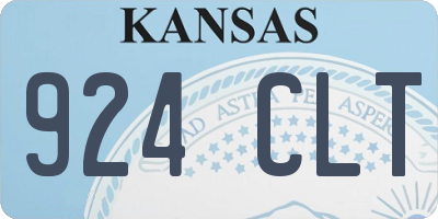 KS license plate 924CLT