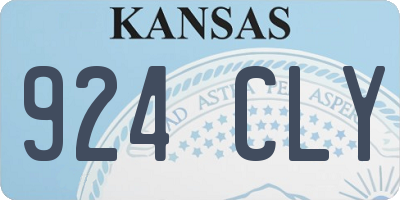 KS license plate 924CLY