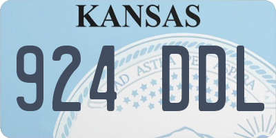 KS license plate 924DDL