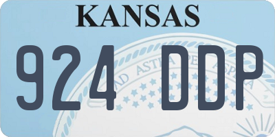 KS license plate 924DDP
