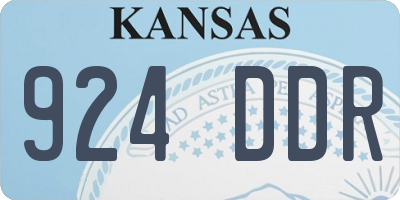 KS license plate 924DDR
