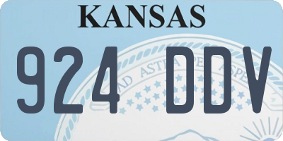 KS license plate 924DDV