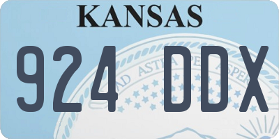 KS license plate 924DDX