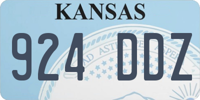 KS license plate 924DDZ