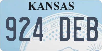 KS license plate 924DEB