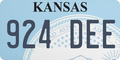KS license plate 924DEE
