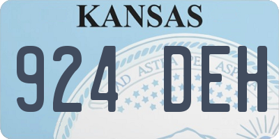 KS license plate 924DEH