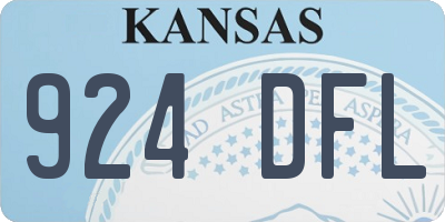 KS license plate 924DFL