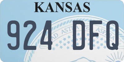 KS license plate 924DFQ