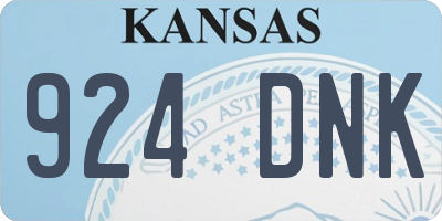 KS license plate 924DNK