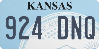 KS license plate 924DNQ