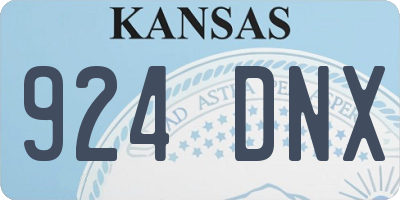 KS license plate 924DNX
