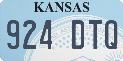 KS license plate 924DTQ
