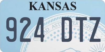 KS license plate 924DTZ