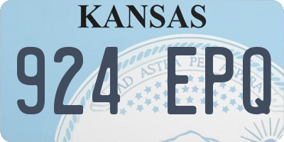 KS license plate 924EPQ