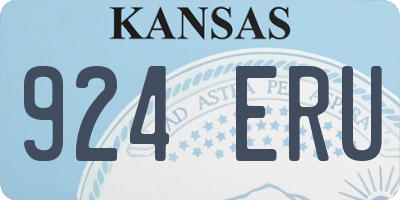 KS license plate 924ERU