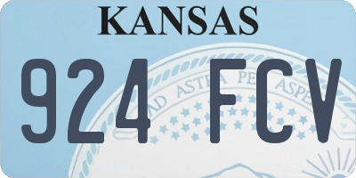 KS license plate 924FCV