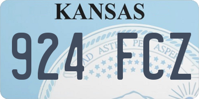 KS license plate 924FCZ