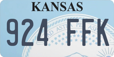 KS license plate 924FFK