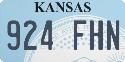 KS license plate 924FHN