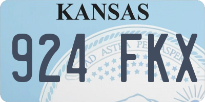 KS license plate 924FKX