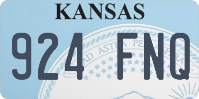 KS license plate 924FNQ