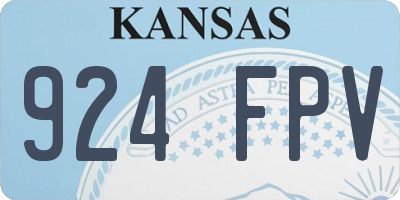 KS license plate 924FPV