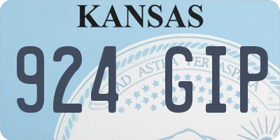 KS license plate 924GIP