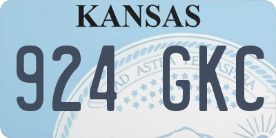 KS license plate 924GKC