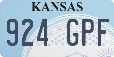 KS license plate 924GPF