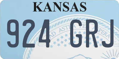 KS license plate 924GRJ