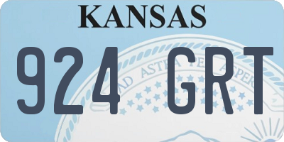 KS license plate 924GRT