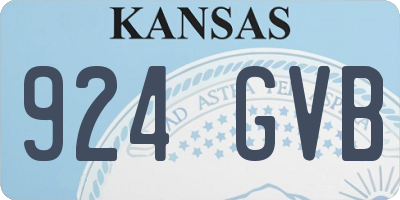KS license plate 924GVB