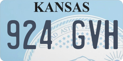 KS license plate 924GVH
