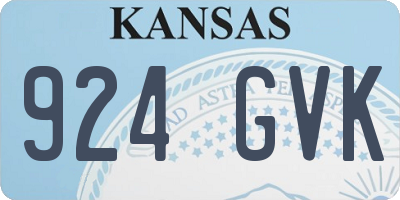 KS license plate 924GVK