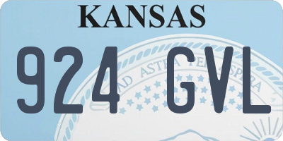 KS license plate 924GVL