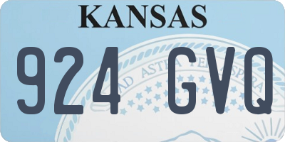 KS license plate 924GVQ